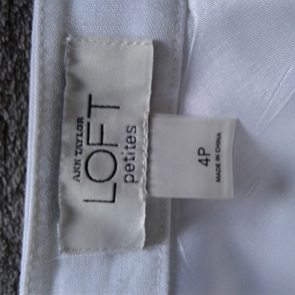 Ann Taylor Loft White Skirt With Black Trimming - Picture 4 of 5